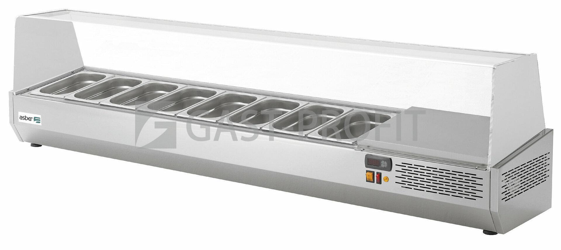 Pizza chladící pultová vitrína Asber GV-204 (GN1/3)