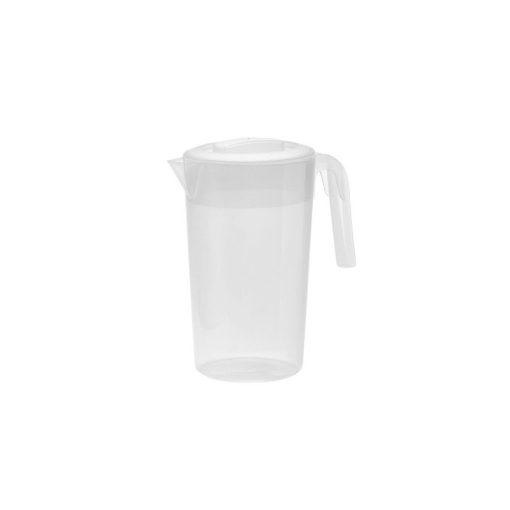 Džbán 2,0l kulatý, plast bílý/modrý