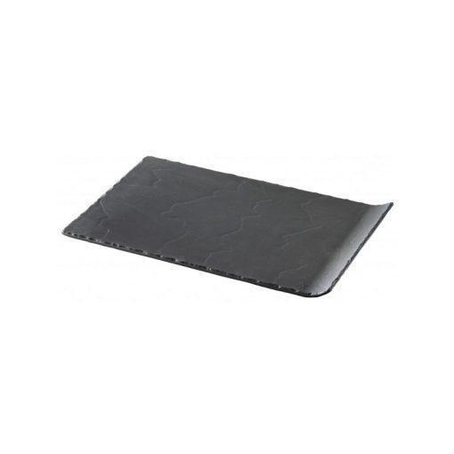 Basalt deska servírovací zvednutý okraj černá 33,2 x 20 x 2 cm